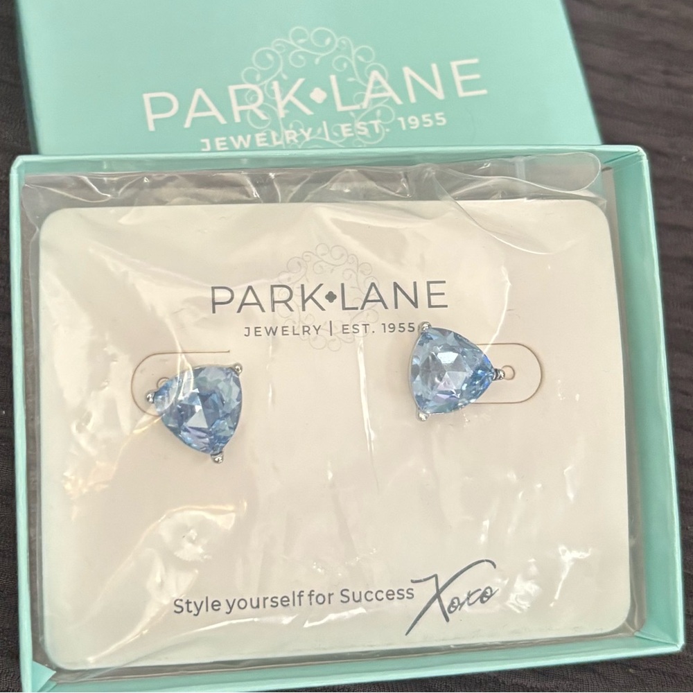 Parklane Bonnet  Blue Gemstone Stud Earrings